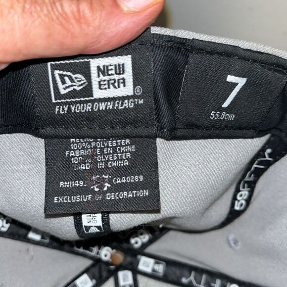 UNC North Carolina Tar Heels fitted high crown New era gray baseball cap stained - Picture 5 of 5